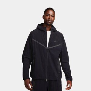 Nike Tech Woven Full Zip Men's Hooded Jacket Black Sz L Large MRSP $130